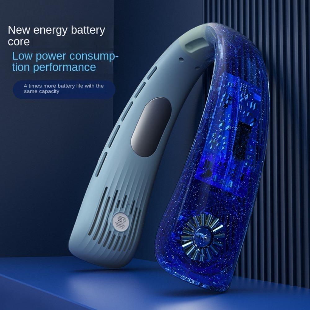 ESPO Quạt Đeo Cổ Không Cánh 5 Bánh Răng 2 Màu Sắc Tùy Chọn Kèm Sạc USB Tiện Dụng Mang Theo Du Lịch