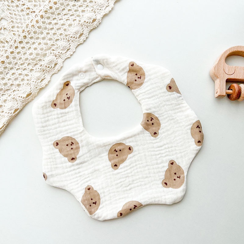 Yếm Tròn Xô Muslin Siêu Mềm, Mịn Cho Bé Từ Sơ Sinh Đến Khi Ăn Dặm