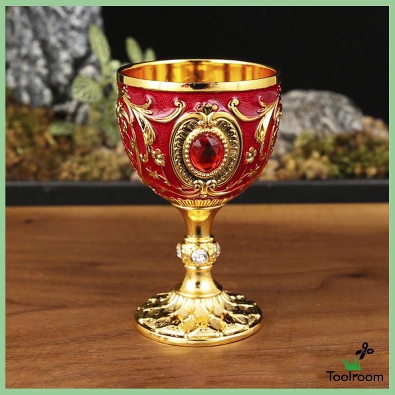 Cốc Uống Nước Mini Bằng Kim Loại Chống Vỡ Phong Cách Trung Cổ 30ml