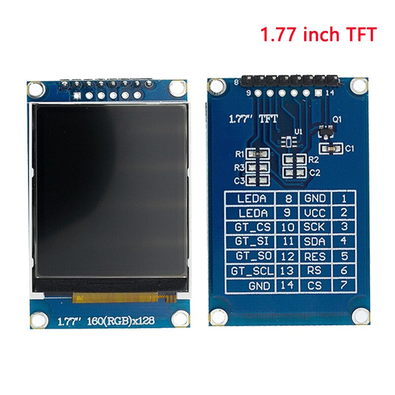 Mô Đun Màn Hình TFT 0.96 / 1.3 / 1.44 / 1.77 / 1.8 / 2.4 / 2.8 inch IPS 7P SPI HD 65K TFT ST7735 Drive IC 80 * 160 Cho Arduino