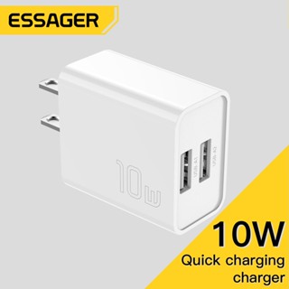 Cốc Sạc Nhanh Essager 10W Hai Cổng USB Cho iPhone 14 13 Pro Max Xiaomi Huawei