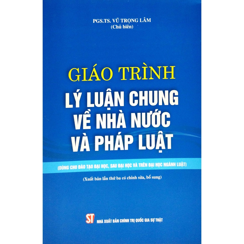 Sách Giáo Trình Lý Luận Chung Về Nhà Nước Và Pháp Luật