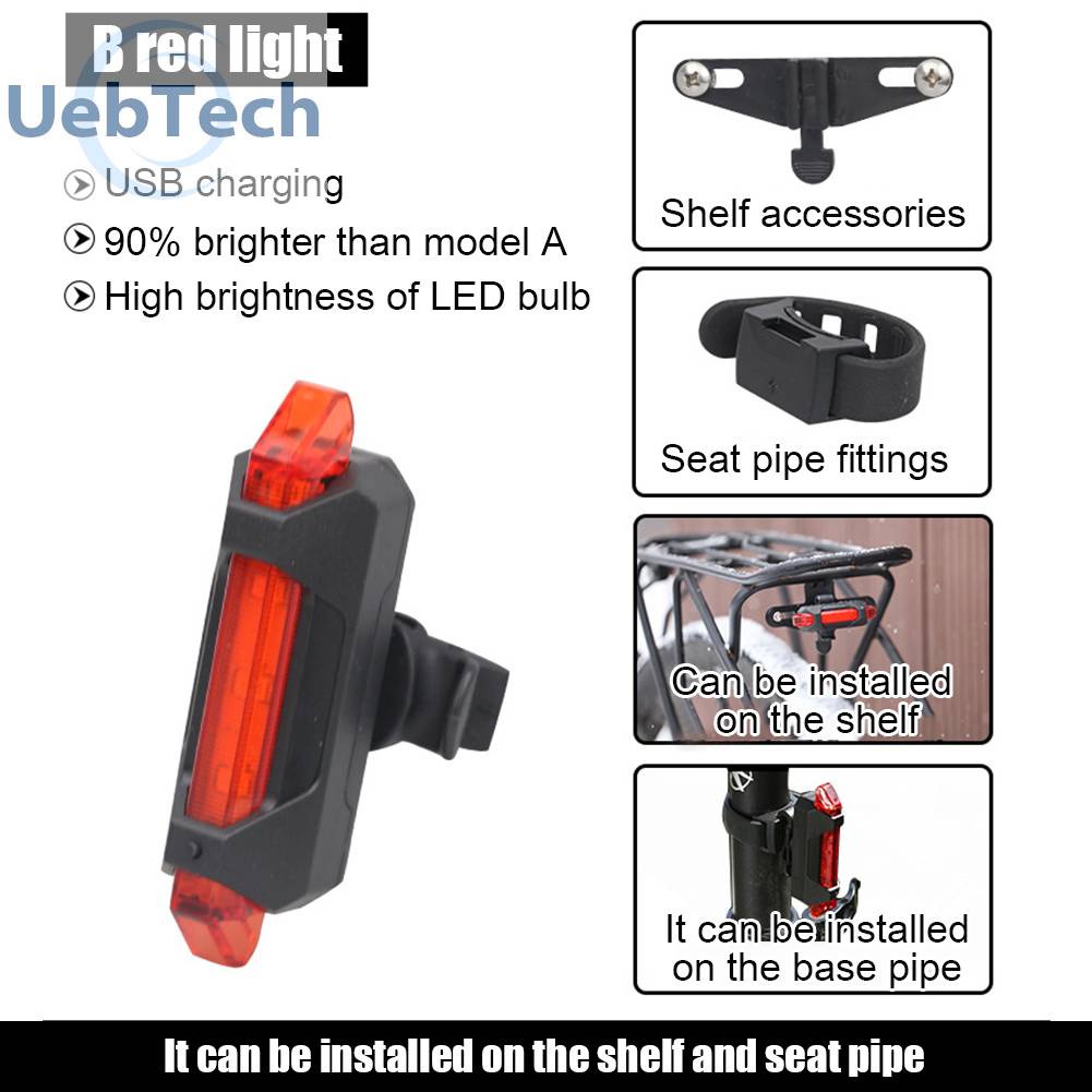 Đèn LED Gắn Đuôi Xe Đạp Leo Núi Chống Thấm Nước