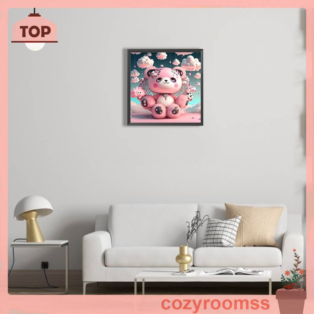 Bộ Tranh Đính Đá 5D Tự Làm Toàn Diện Hình Gấu Trang Trí Nhà Cửa