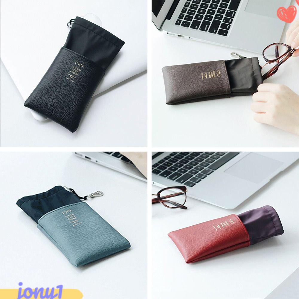 JONYE Túi Da Mềm Dây Rút Đựng Mắt Kính Tiện Dụng Cho Nam