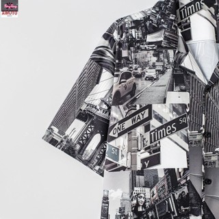 TOPGU Sumer Pattern Shirt Breathable Pleated Non Fabric Regular Pattern