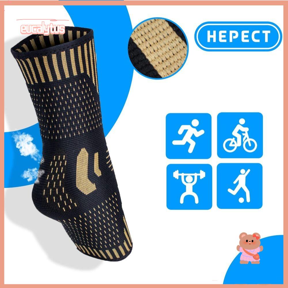 Eutus Vớ Nén Bằng Vải Đồng Hỗ Trợ Mắt Cá Chân Đa Năng Có Thể Điều Chỉnh Hỗ Trợ Luyện Tập Thể Thao Gym