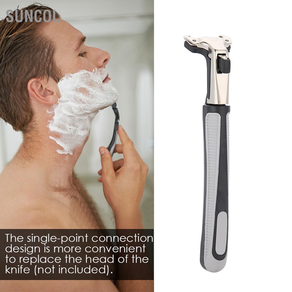 SUNCOL 1 Chiếc Nhựa Chống Trơn Trượt Nam Double Edge Dao Cạo Tay Cầm Thay Thế Giá Đỡ Râu Tiếp Liệu