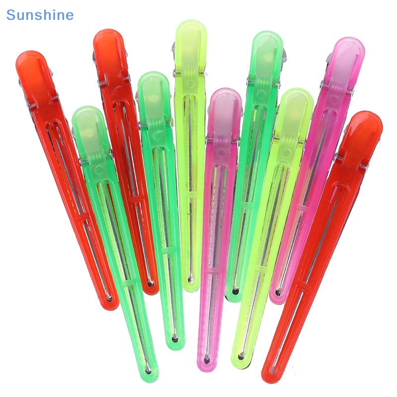 Set 10 Kẹp Tóc Nhựa Chuyên Dụng Cho Salon Làm Tóc