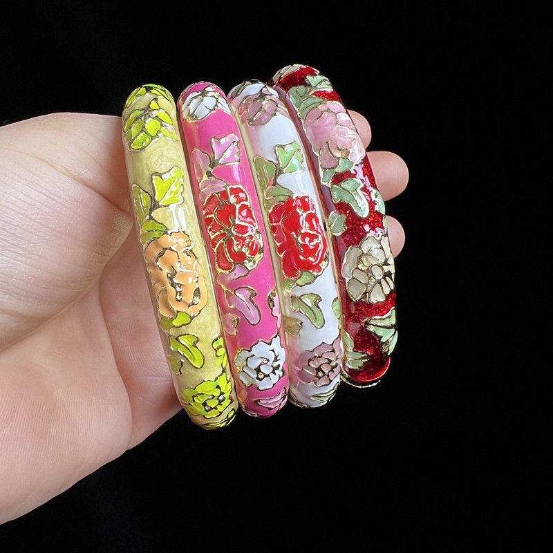 Vòng Đeo Tay Mở Trung Bình han Phong Cách cloisonne Trung Quốc Cung Đình beijing tourist