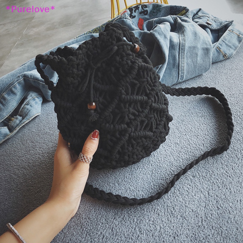 Túi Đeo Chéo Cotton Màu Trơn Thời Trang Dành Cho Nữ Mới