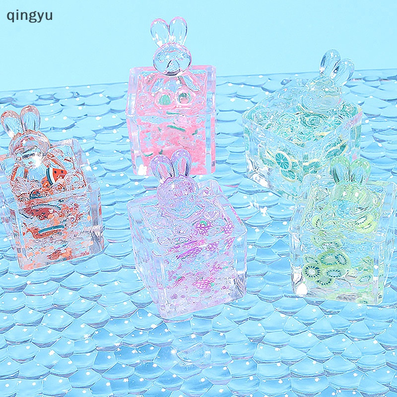 Bộ 2 Đồ trang trí Thỏ Bunny Hoạt Hình Dạ Quang Trang Trí Tiểu Cảnh