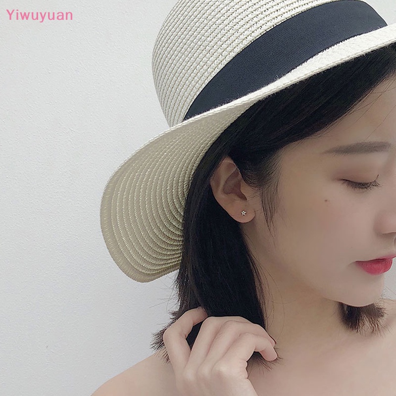 Khuyên Tai Bạc 925 Đính Đá Zircon Hình Ngôi Sao Nhỏ Mới