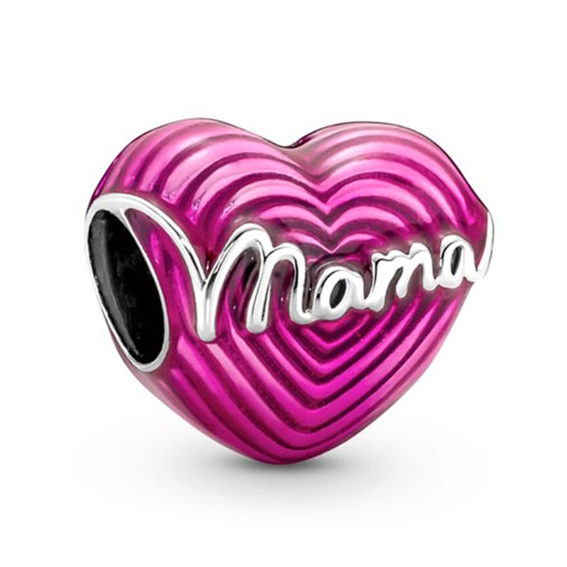 PANDORA Hạt Charm Hình Hoa Màu Hồng Dùng Làm Trang Sức Thời Trang Cho Nữ