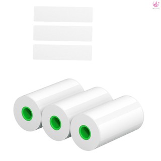 Set 3 Cuộn Nhãn Dán Giấy In Nhiệt Trong Suốt Chống Nước Chống Dầu Chống Ma Sát Cho PeriPage A6 / A9 / A9s / A9 Pro / A9 Ma