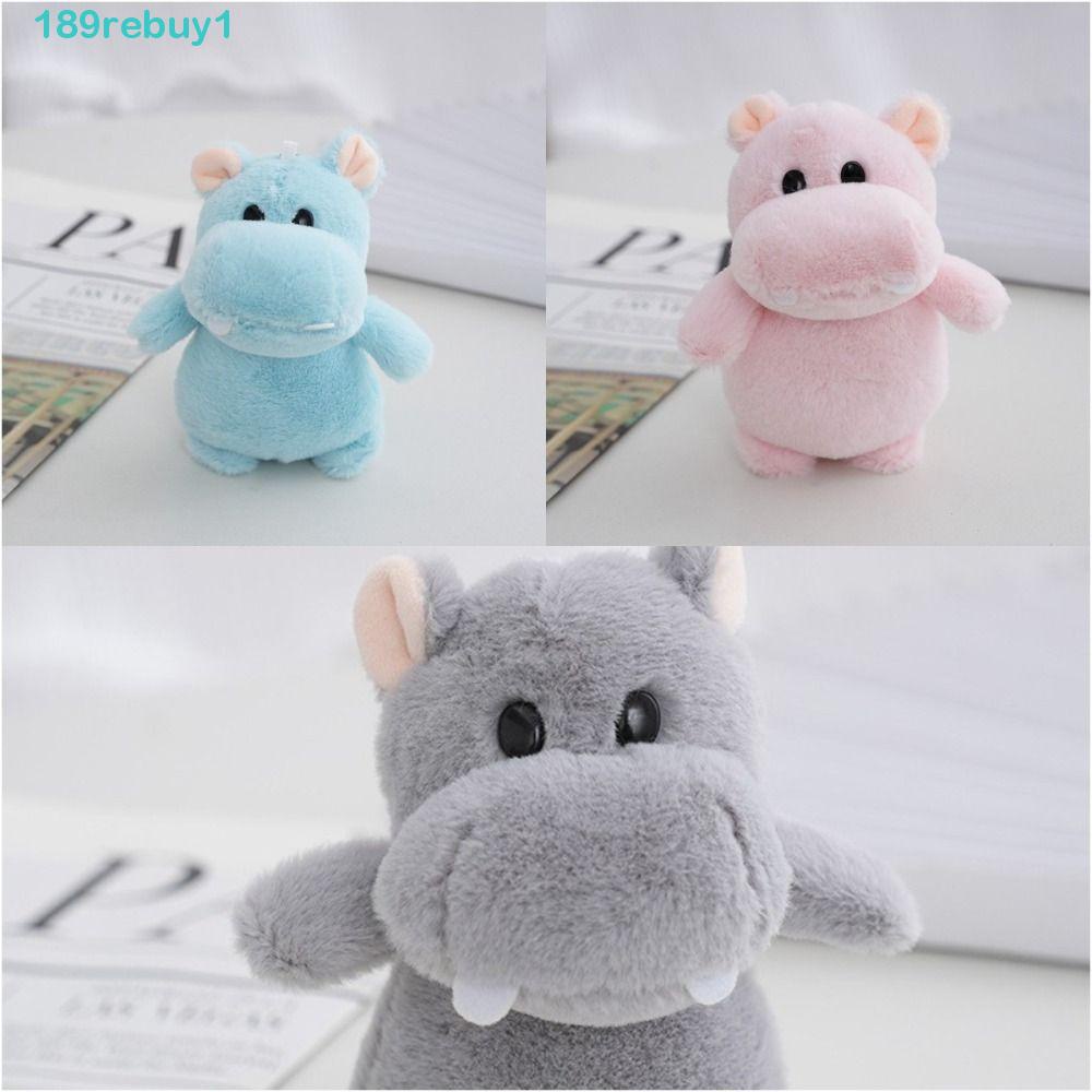 Móc Khóa Hình Hà Mã Nhồi Bông Mềm 13CM Làm Quà Tặng Cho Ba Lô