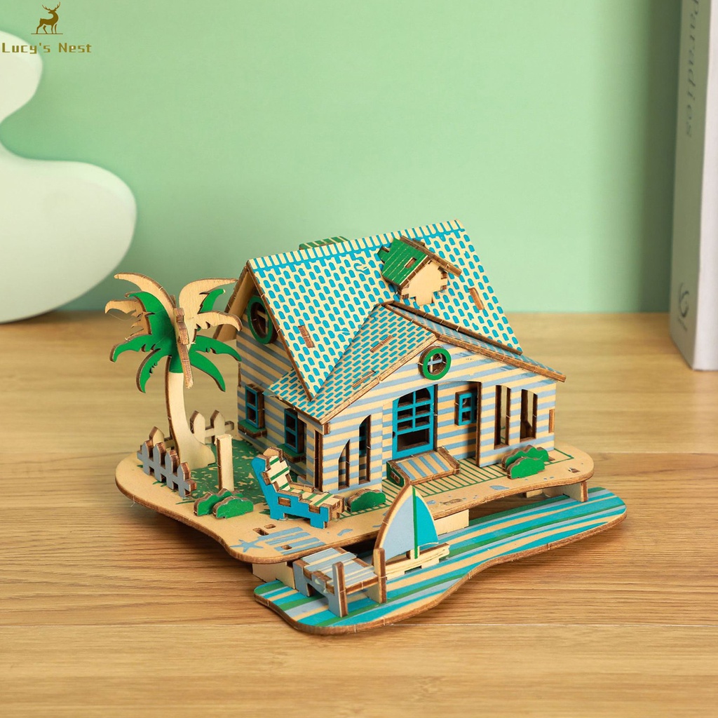Đồ Chơi Xếp Hình Kiến Trúc 3D Bằng Gỗ