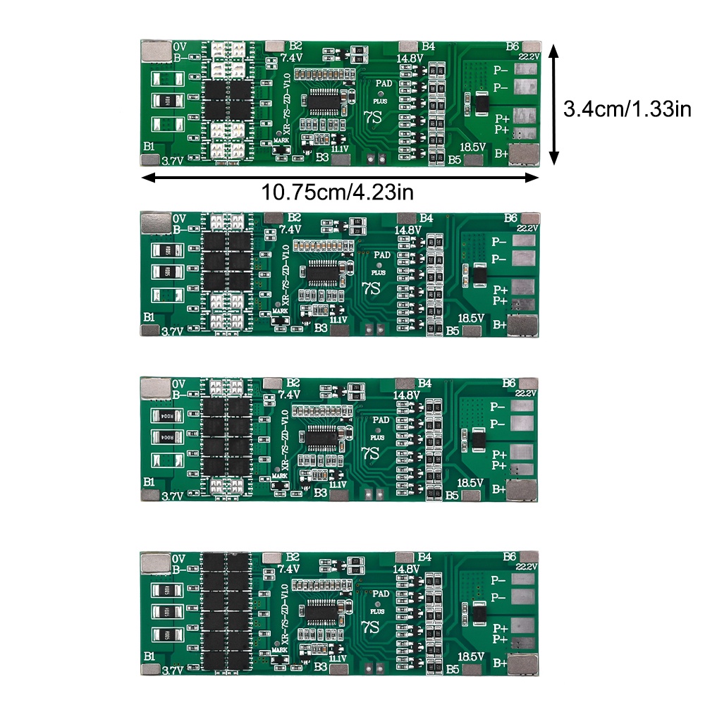 RIRIHI Bảng Mạch Bảo Vệ Pin Sạc Lithium 24V 30A / 20A / 10A 18650 BMS Li-ion