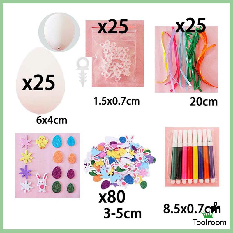 Trứng Phục Sinh Bằng Xốp Vẽ Thủ Công Dùng Trang Trí DIY