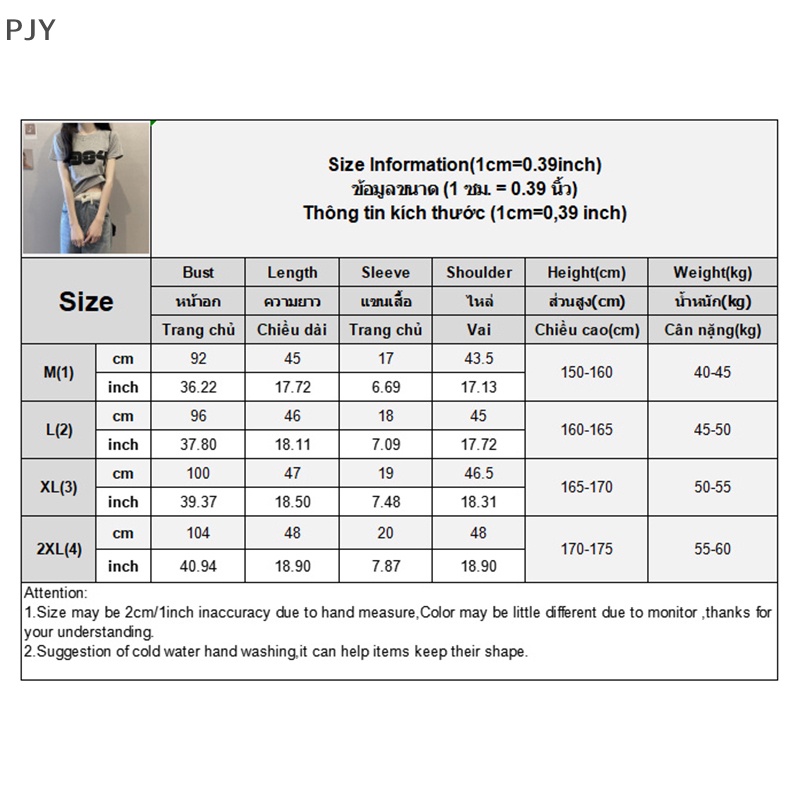 Áo Thun Crop Top Tay Ngắn Cổ Tròn In Chữ Số Thời Trang Mùa Hè Cho Nữ PJ