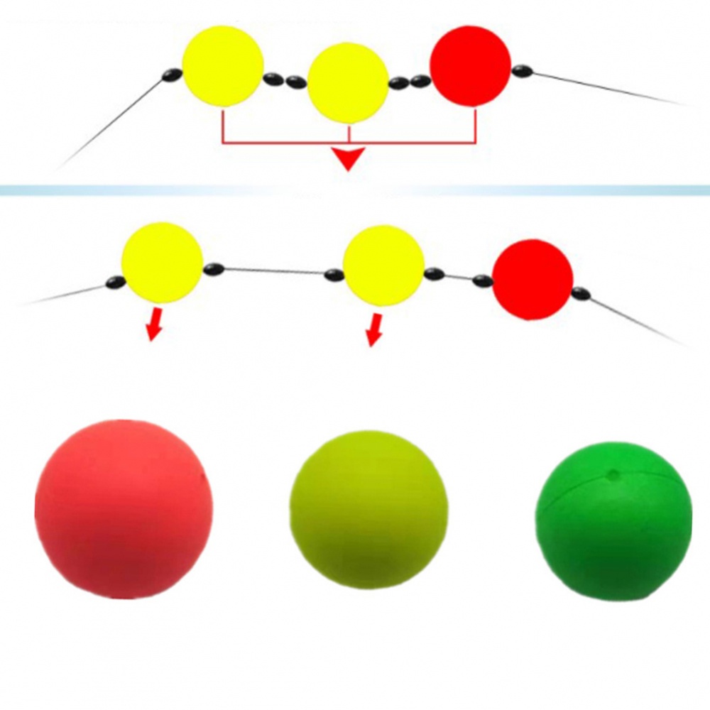 Set 10 Phao Câu Cá Màu Vàng / Đỏ / Xanh Lá
