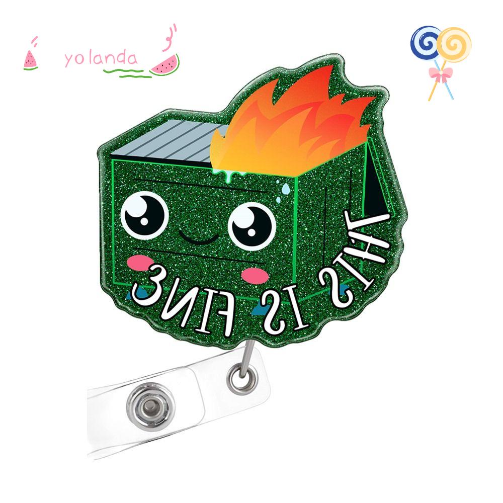 YOLA Móc Chìa Khóa Bằng Acrylic Màu Xanh Lá Mới Cho Văn Phòng