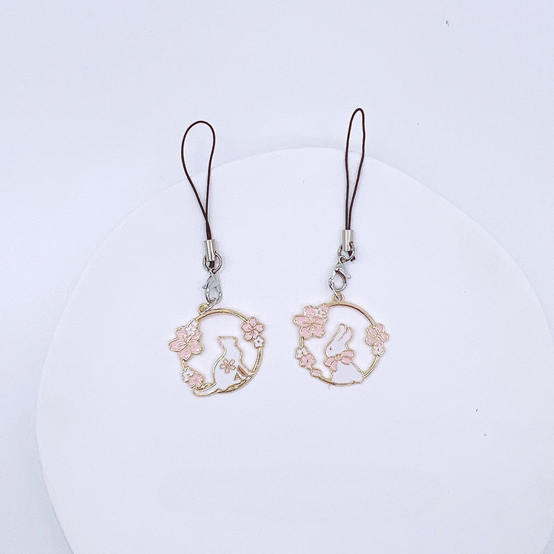 Móc Điện Thoại Di Động diy Hình Mèo Sakura / Thỏ Bunny Dễ Thương