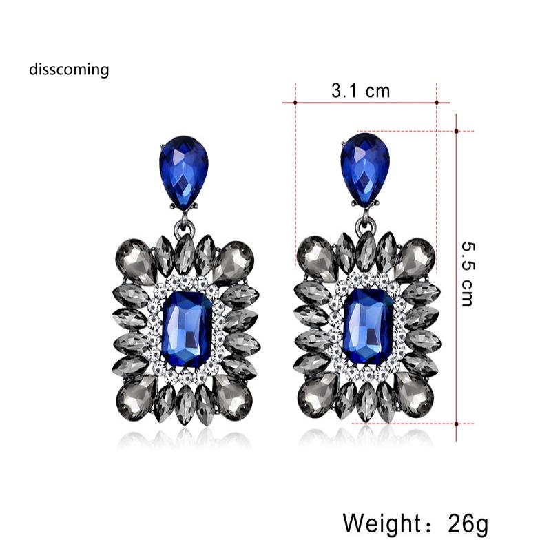 Áo Thun Tay Ngắn In Chữ SL| Bông Tai Hình Vuông Phong Cách Âu Mỹ Thời Trang Cho Nữ
