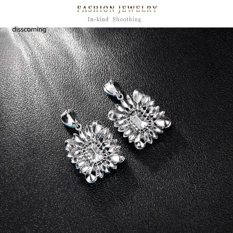 Áo Thun Tay Ngắn In Chữ SL| Bông Tai Hình Vuông Phong Cách Âu Mỹ Thời Trang Cho Nữ