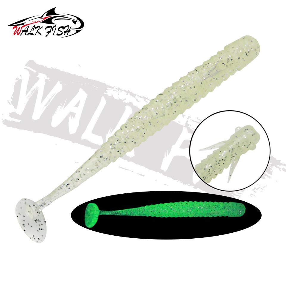 Set 10 Mồi Câu Cá Giả Hình Chữ T 75mm / 45mm Bằng PVC Mềm