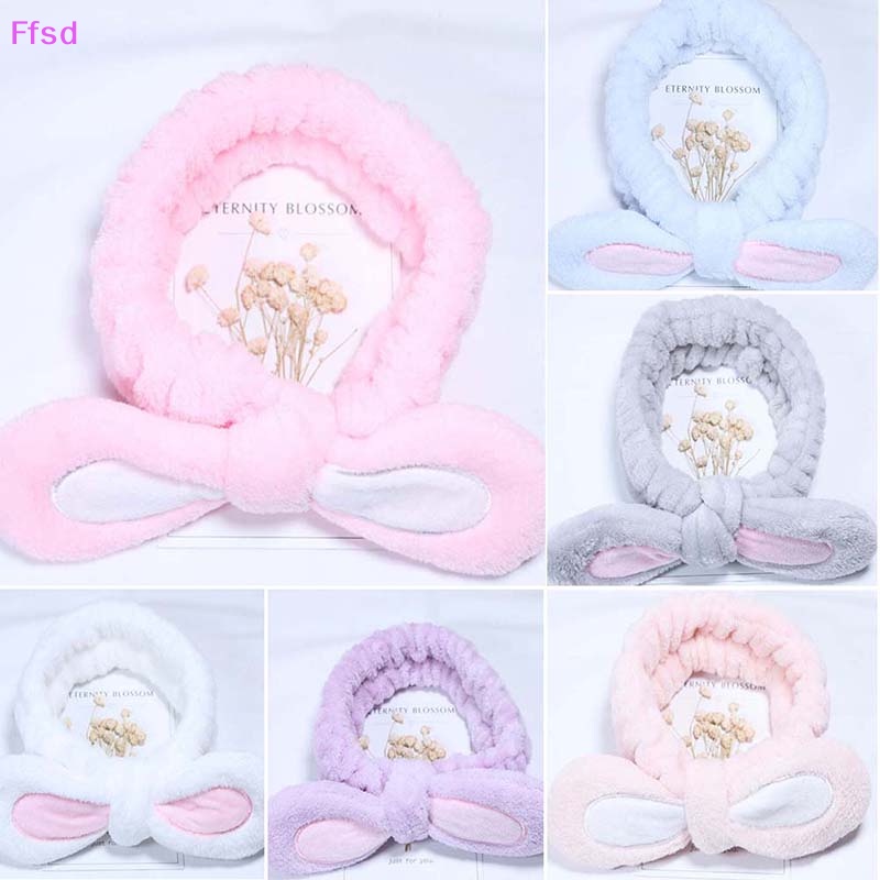 {Ffsd} Băng Đô Rửa Mặt / Tắm / Trang Điểm Tai Thỏ Dễ Thương * Bán Chạy