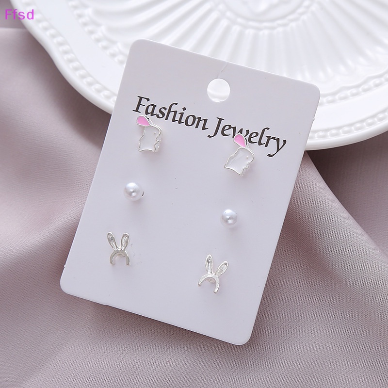 {Ffsd} Bộ Bông Tai Xỏ Hạt Ngọc Trai Pha Lê Hình Học Hiện Đại Thời Trang Hàn Quốc Cho Nữ * Giảm Giá Hot