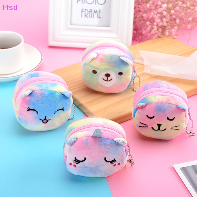 {Ffsd} 1 Túi Đựng Tiền Xu Mini Bằng Lông Nhung Đầy Màu Sắc Cho Tiệc Sinh Nhật Trẻ Em * Bán Chạy