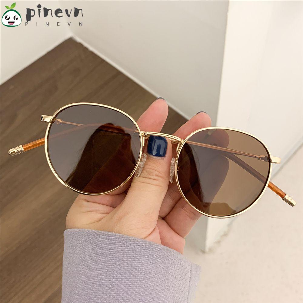 PINEVN Kính Mát Nam Nữ Gọng Kim Loại Chống Tia UV400