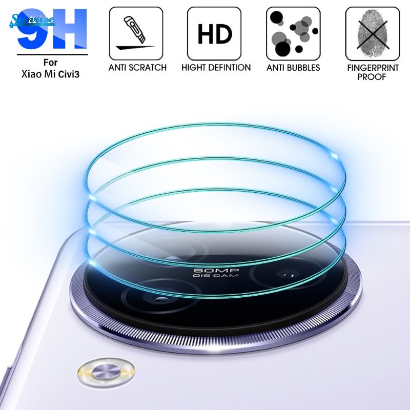 Kính Cường Lực Bảo Vệ Ống Kính Máy Ảnh HD Trong Suốt Chống Dấu Vân Tay Cho Xiaomi CIVI 3