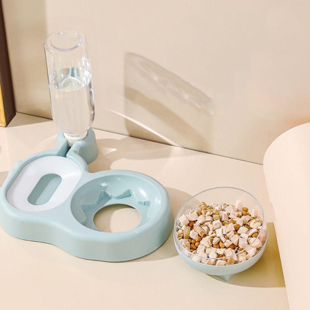 NORMAN Tô Đựng Thức Ăn Cho Thú Cưng Hai Lớp Bằng Nhựa Bảo Vệ Cổ Có Thể Tháo Rời