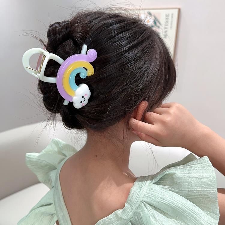 Kẹp Tóc Hình Cá Mập Đính Hoa Nhiều Màu Sắc Dễ Thương Cho Bé Gái