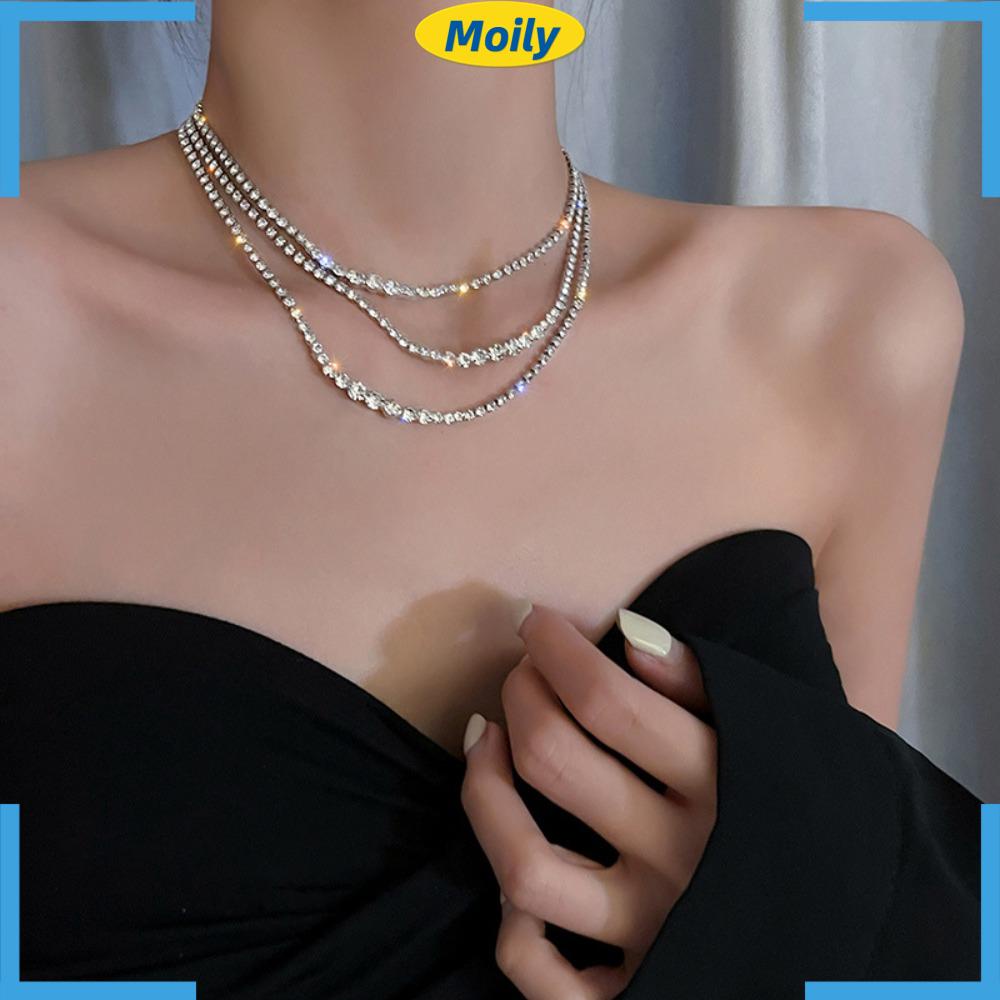 MOILYVN Dây Chuyền Choker Họa Tiết Hình Học Thời Trang Cho Nữ