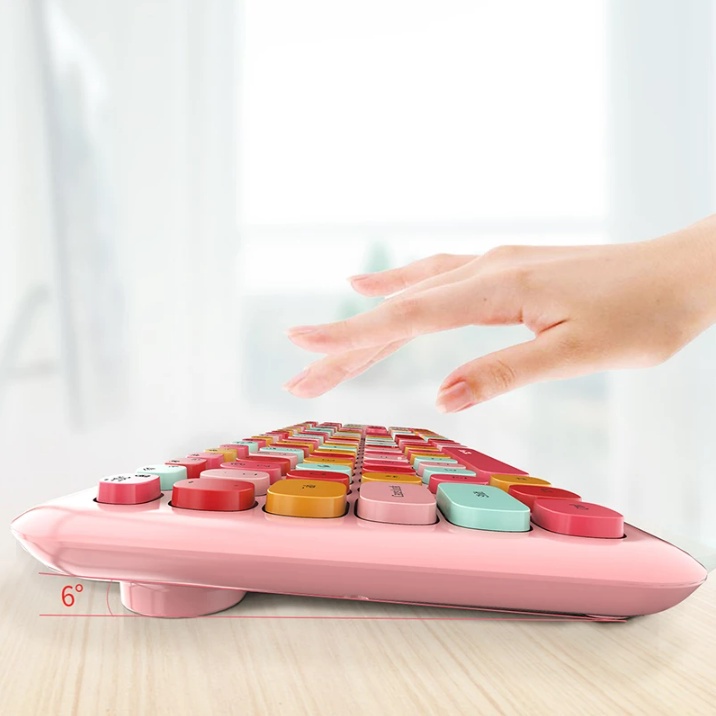 Bộ Bàn Phím Không Dây Mofii 666 110 Phím Colorful Tương Thích Windows/MacOS