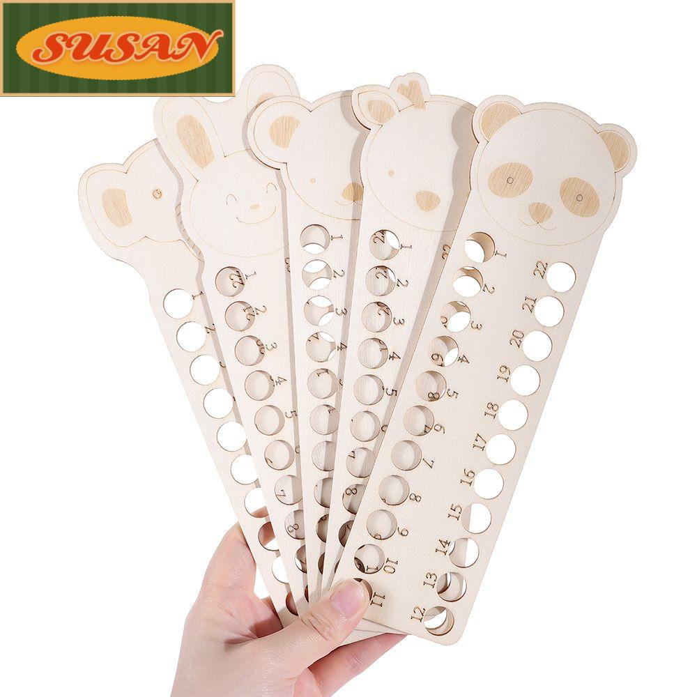 SUSANS Dụng Cụ Sắp Xếp Chỉ Thêu Chữ Thập Bằng Gỗ Họa Tiết Hoạt