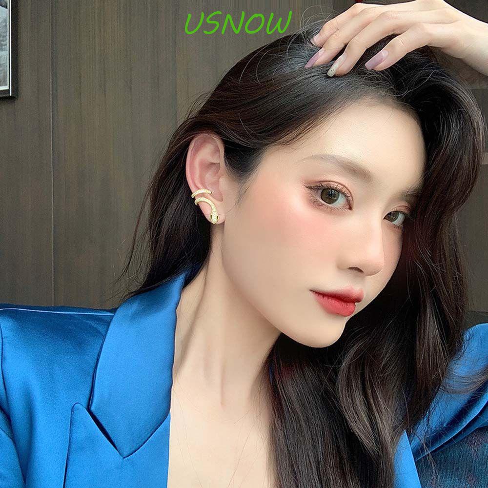 USNOW Bông Tai Hợp Kim Phong Cách Retro Cho Nữ