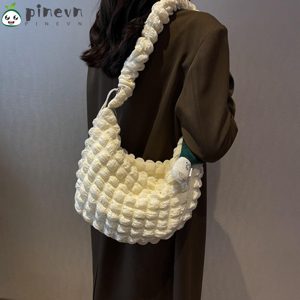 PINEVN Túi Tote Đeo Vai Thiết Kế Mới Chất Liệu Cotton Cao Cấp Thời Trang