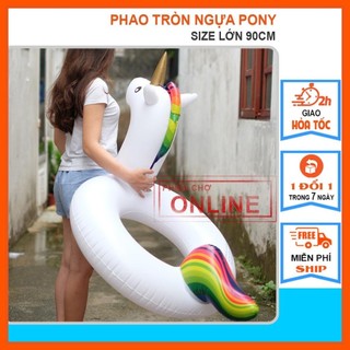 Phao tròn người lớn ngựa pony, phao bơi 90cm