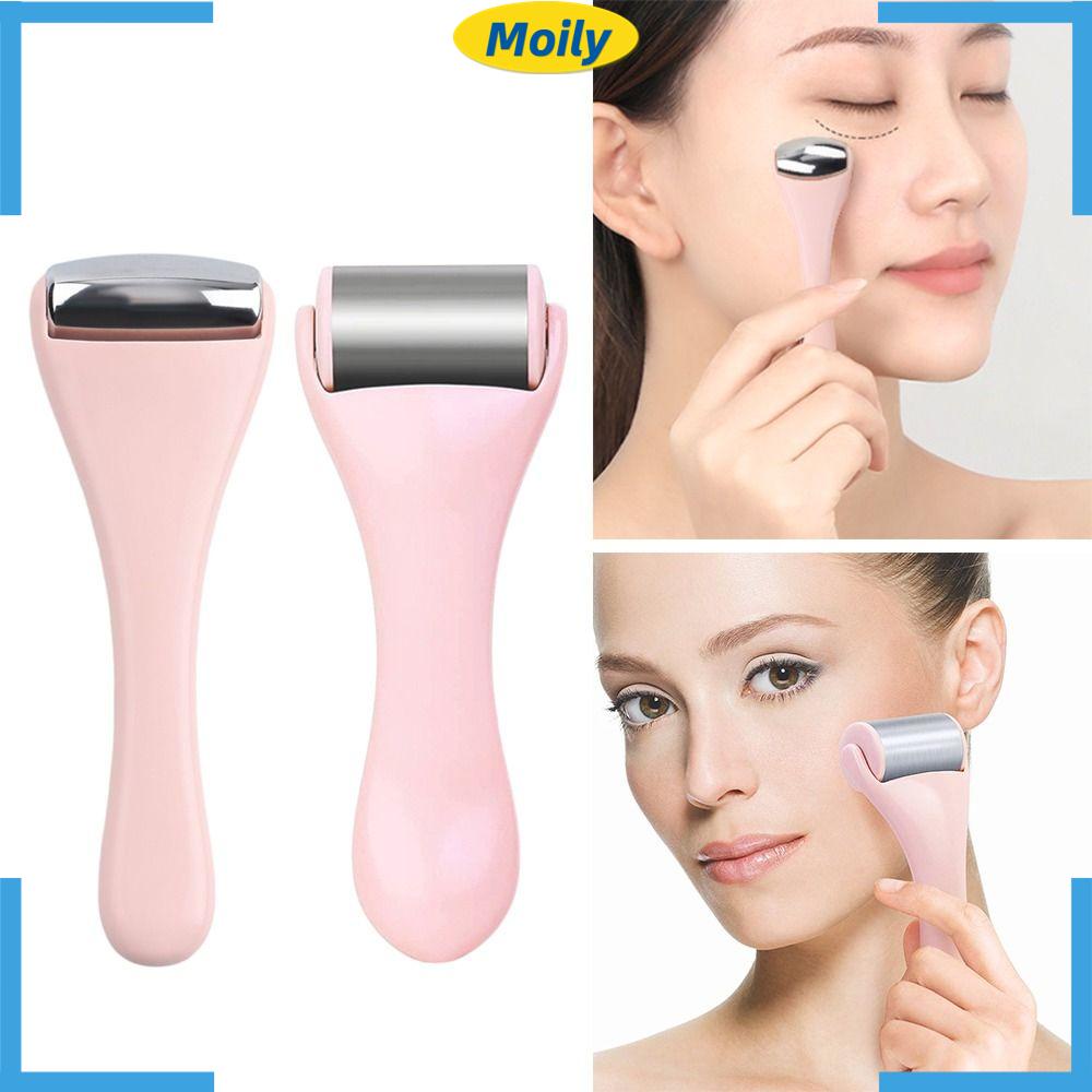 MOILYVN Cây Lăn Mát Xa Mặt Làm Mát Bằng Thép Không Gỉ Chống Lão Hóa