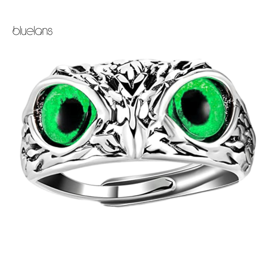 Nhẫn Đính Hôn Hình Cú Mắt To Siêu Nhẹ Đơn Giản Có Thể Điều Chỉnh Cho Nam Nữ