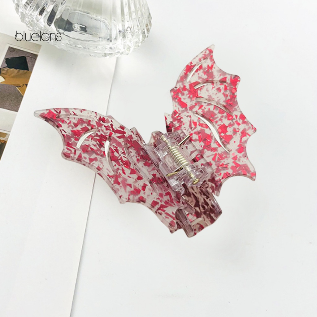 Kẹp Tóc Hình Dơi Màu Trơn Chống Trượt Phong Cách Gothic