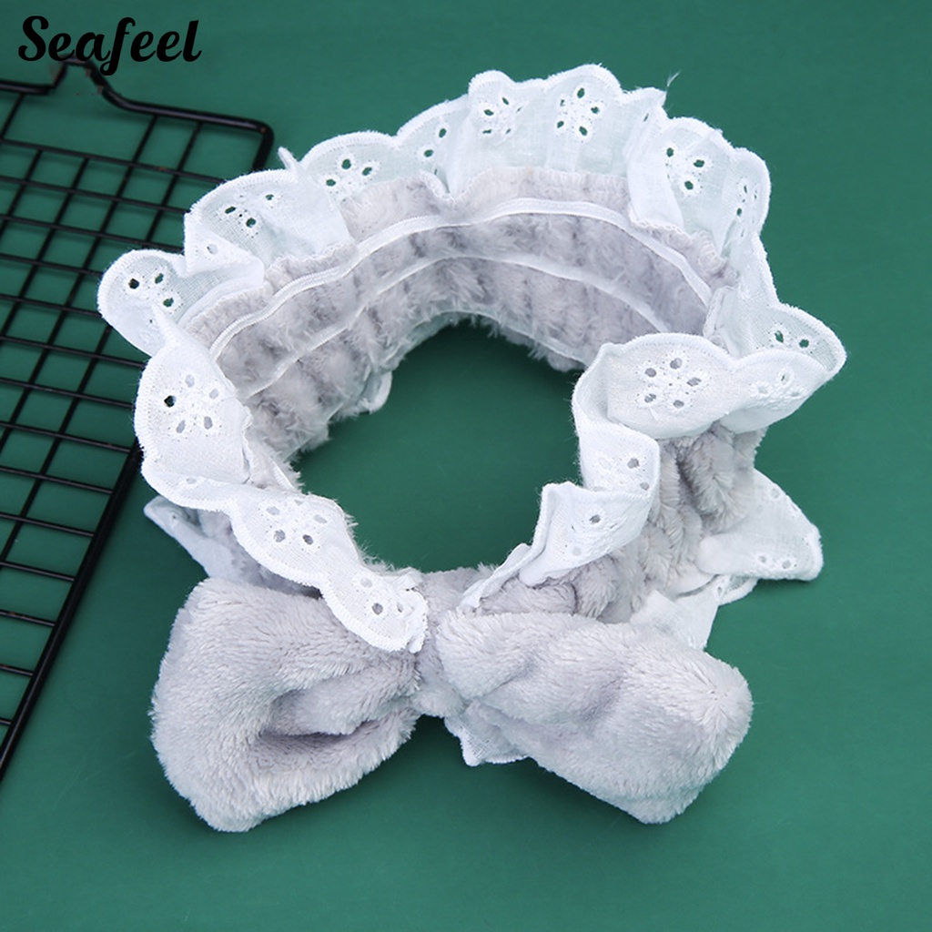 Băng Đô Cài Tóc Mềm Mại Co Giãn Chống Dầu Thắt Nơ Dành Cho Nữ