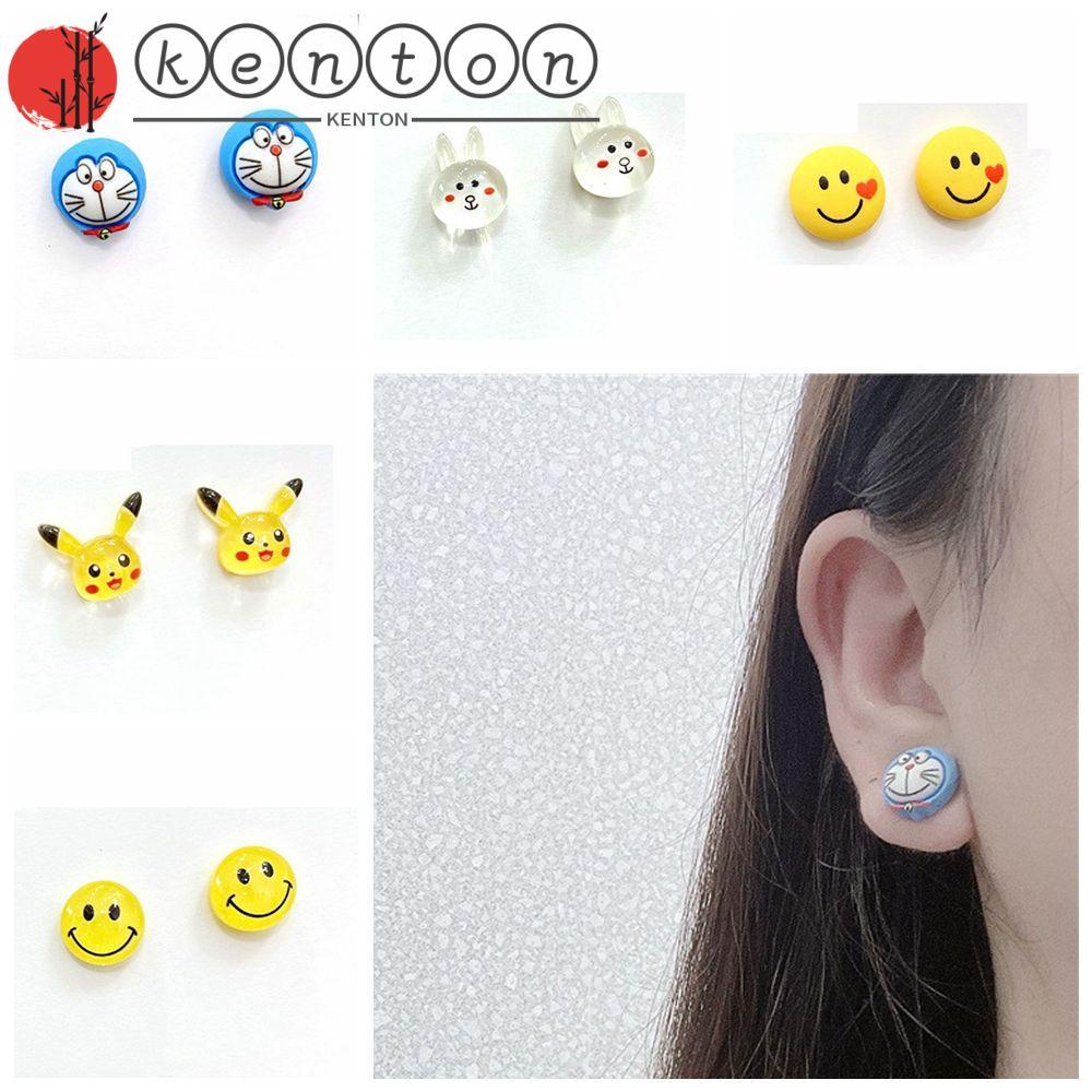 Khuyên tai kiểu doremon/ gấu/ thỏ dễ thương thời trang dành cho nữ