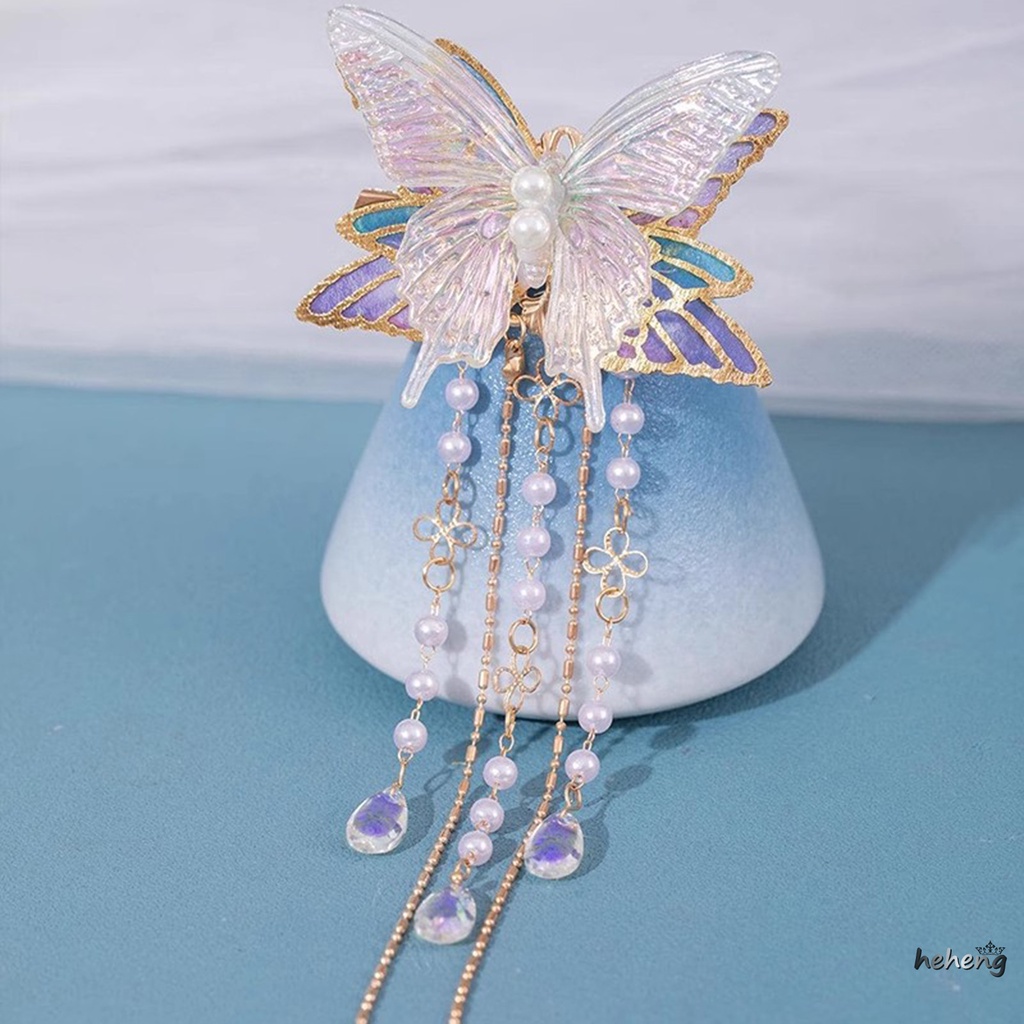 Kẹp Càng Cua Đính Ngọc Trai Hình Bướm