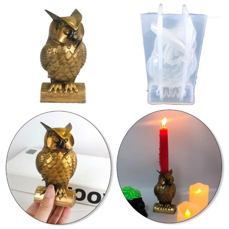 Khuôn Làm Giá Đỡ Nến Hình Chim Cú Bằng Nhựa Epoxy Độc Đáo DIY